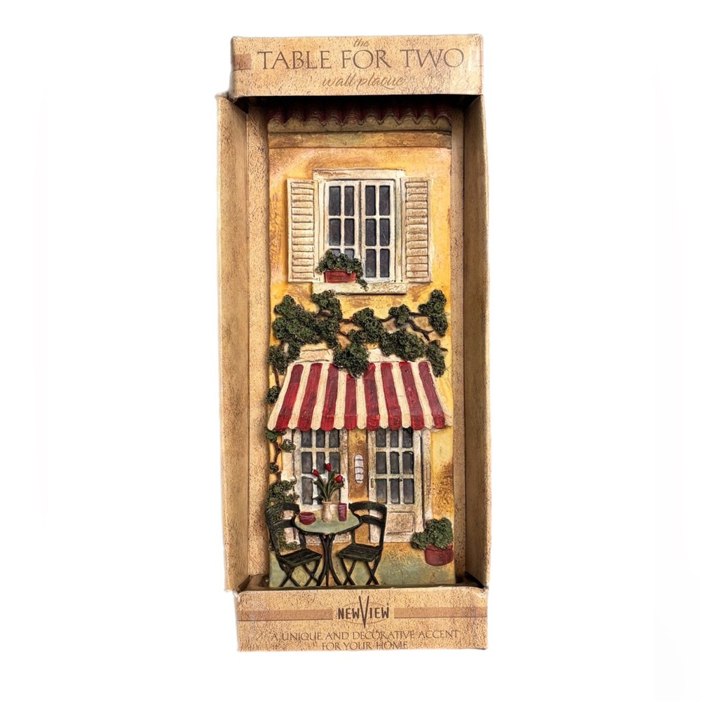 Cafe Wall Plaque with Red Accents - Box damage